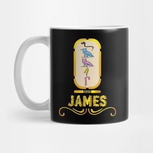 JAMES-American names in hieroglyphic letters-James, name in a Pharaonic Khartouch-Hieroglyphic pharaonic names Mug